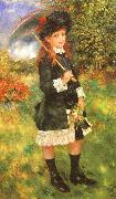 Pierre Renoir Young Girl with a Parasol oil on canvas